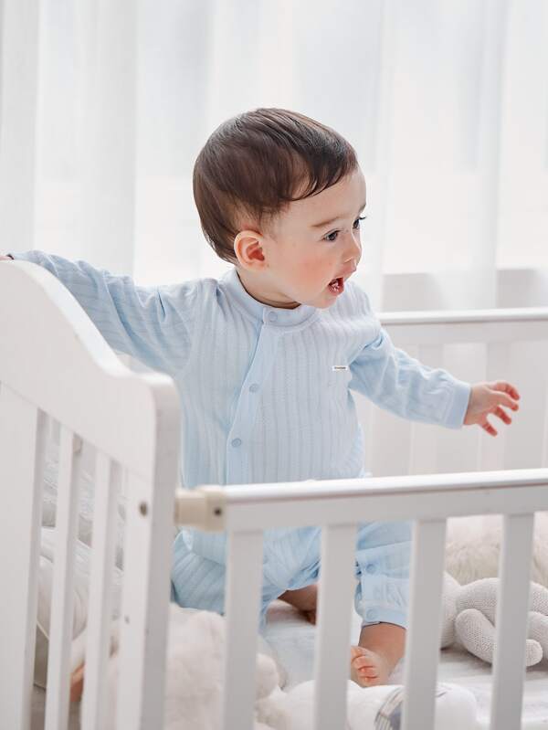 Bodys Para Bebe Parches Letras Bebe Azul Casual Moda De Mujer Shein Mexico