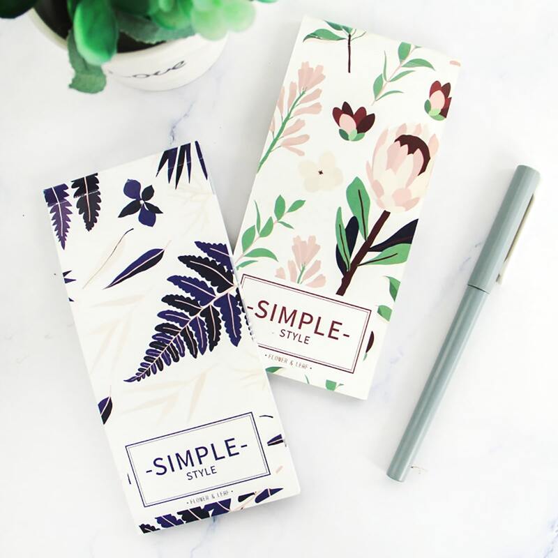 

2packs Leaf Print Random Memo Pad, Multicolor