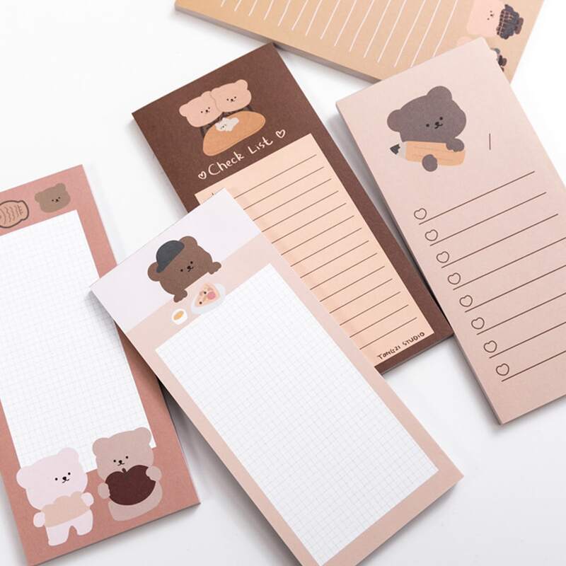 

1pack Cartoon Bear Print Random Memo Pad, Multicolor