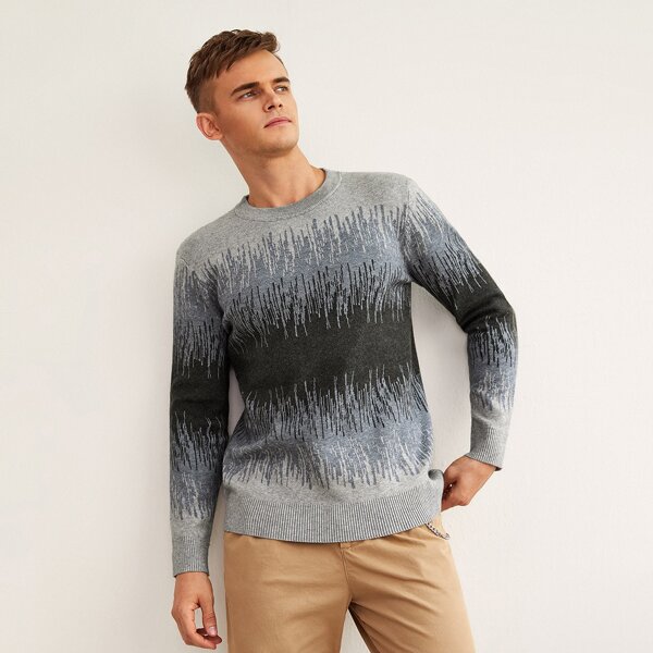 

Men Ombre Pattern Sweater, Multicolor