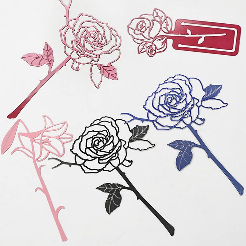 

1pc Rose Shaped Random Bookmark, Multicolor