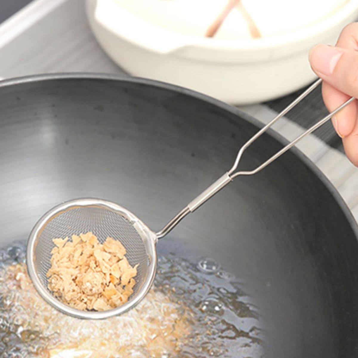 

1pc Stainless Steel Filter Spoon, Silver