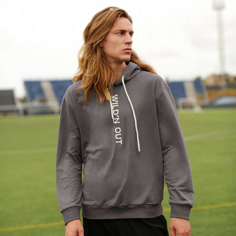 

Guys Slogan Graphic Hoodie, Dark grey