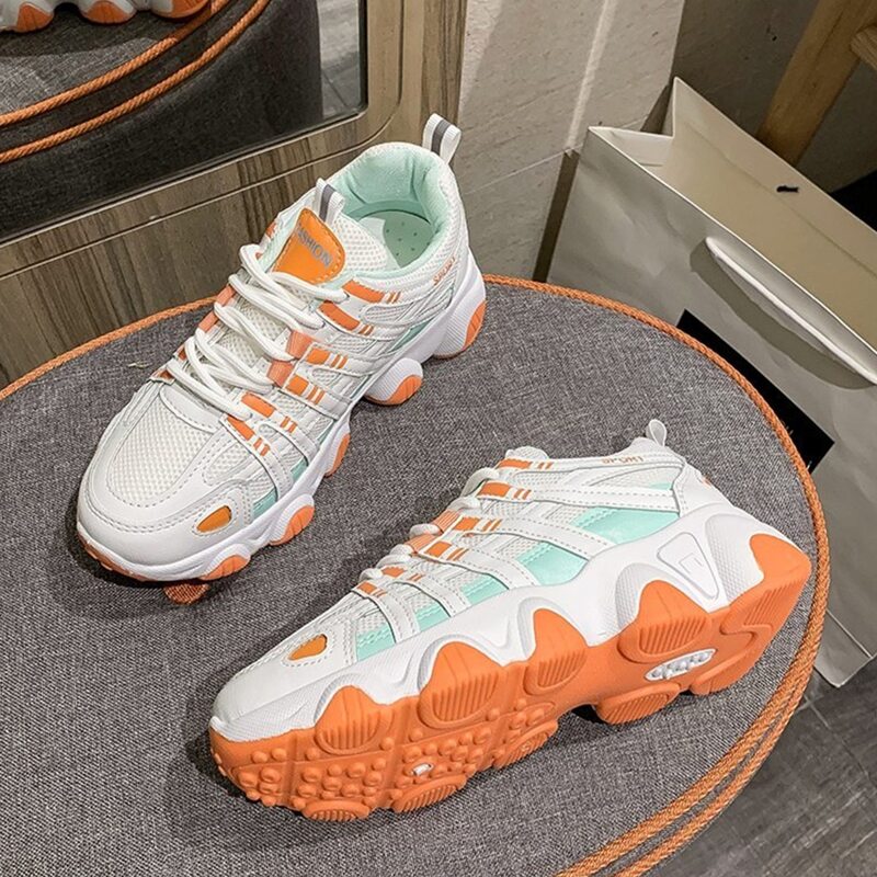 

Colorblock Mesh Chunky Sneakers, Multicolor