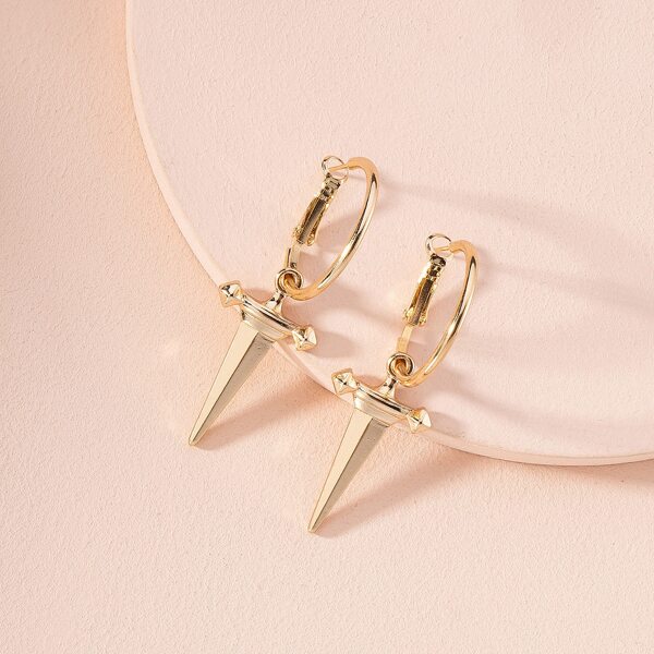 

Geometric Drop Earrings, Gold