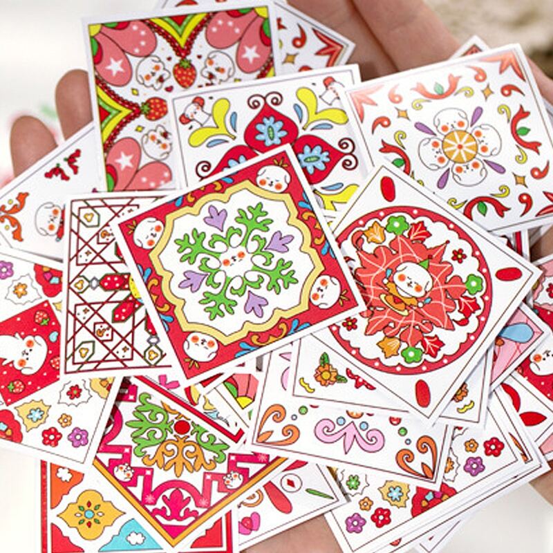 

60pcs Cartoon Graphic Sticker, Multicolor