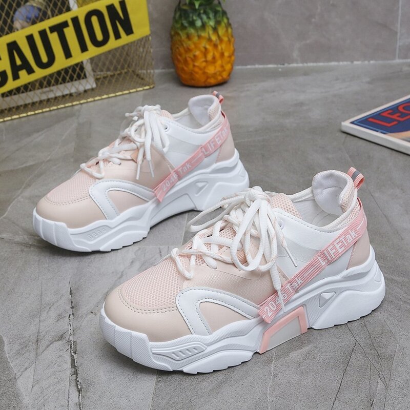 

Colorblock Lace-up Chunky Sneakers, Multicolor