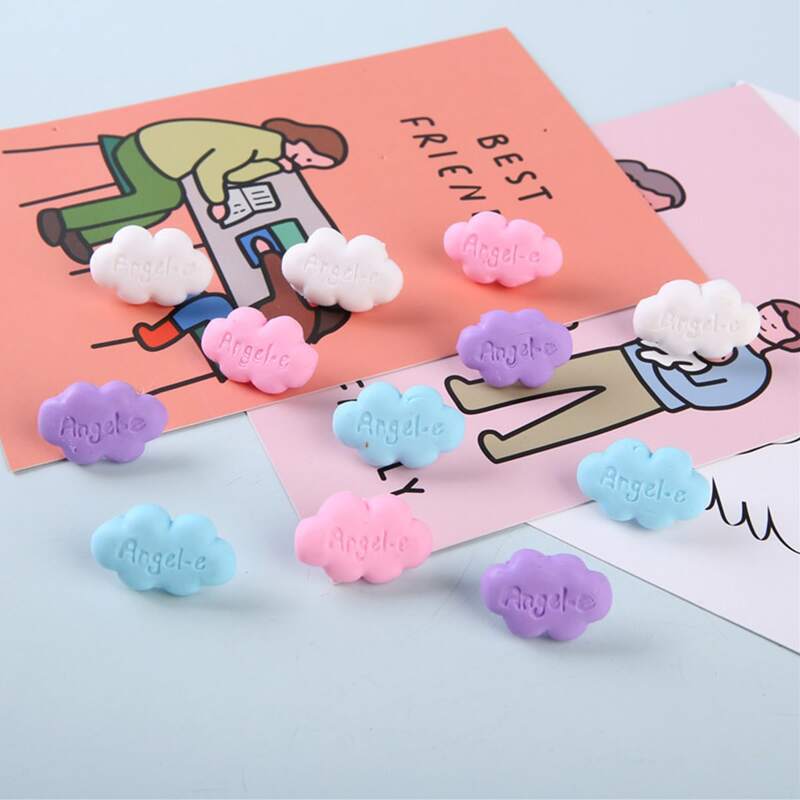 

12pcs Cloud Shaped Pushpin, Multicolor
