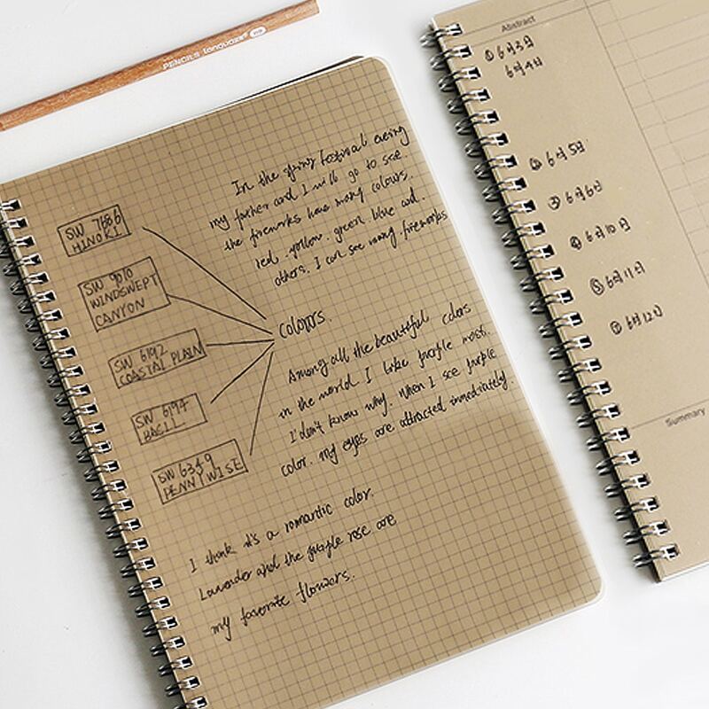 

1pc Random Pattern Spiral Notebook, Multicolor