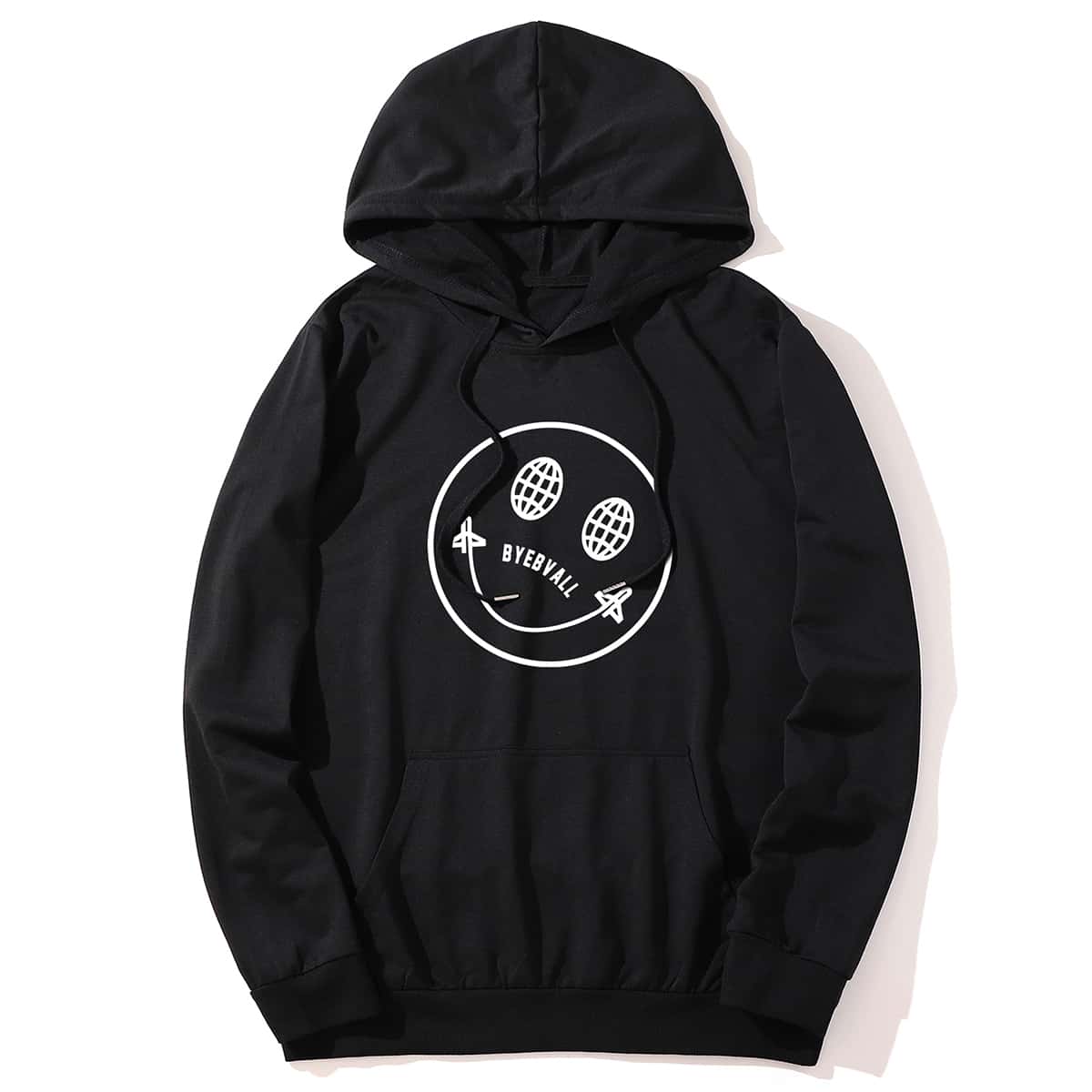 

Guys Smile Graphic Hoodie, Black