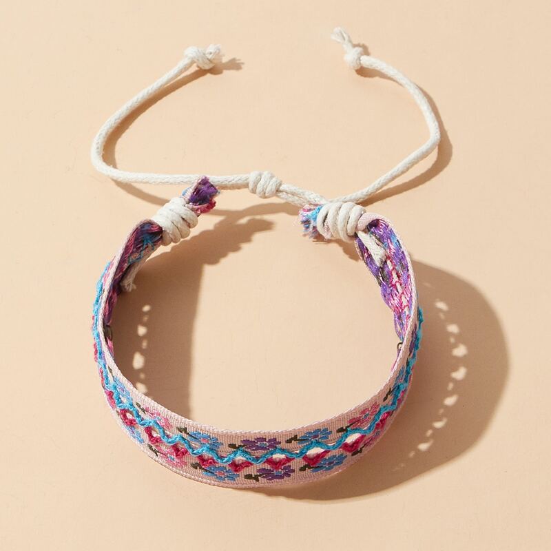 

Floral Embroidery Bracelet, Multicolor