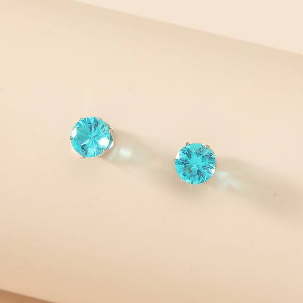 

Rhinestone Stud Earrings, Blue