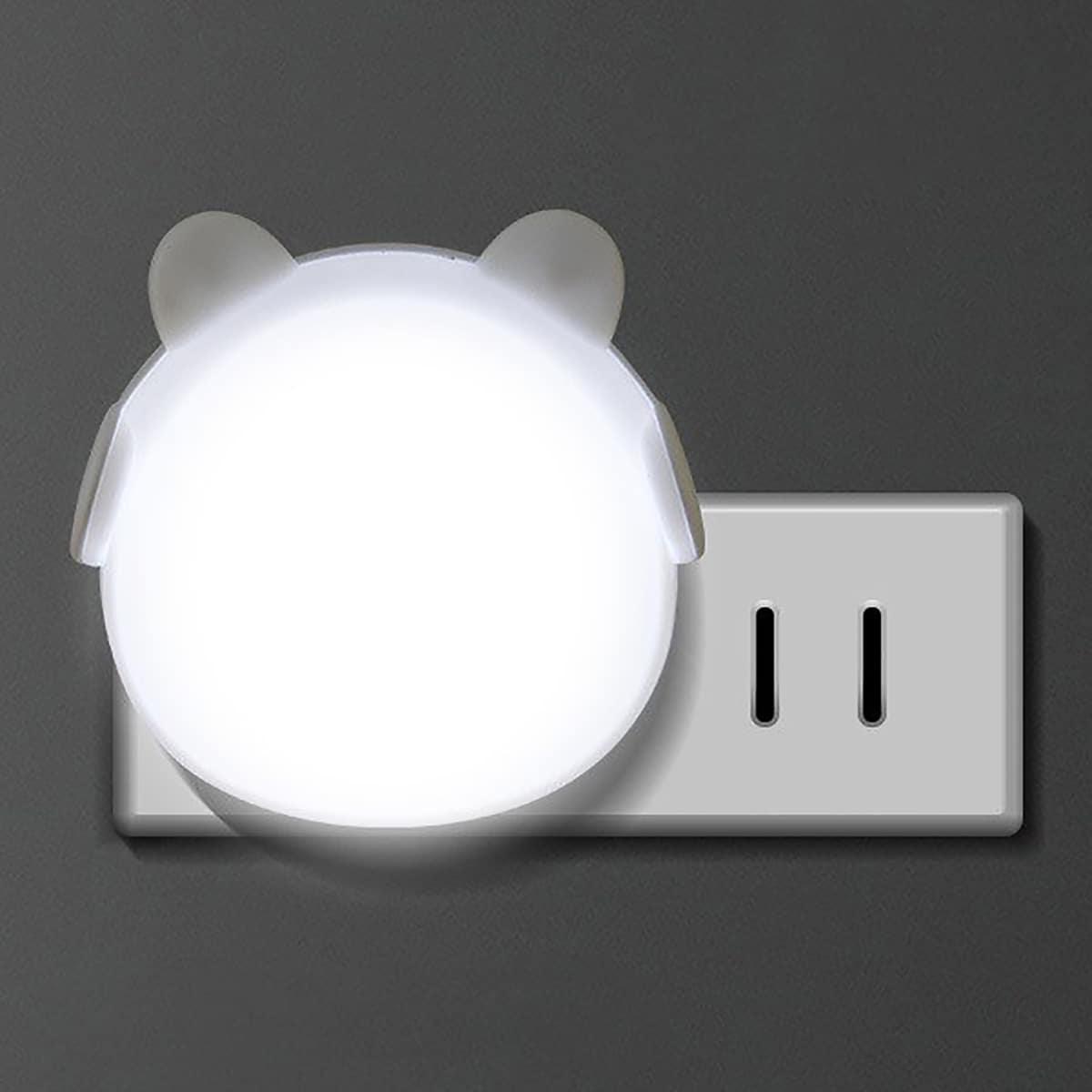 

Bear Shaped Plug-in Night Light, White