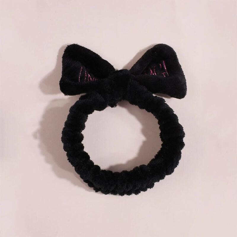 

1pc Letter Graphic Bow Bath Headband, Multicolor