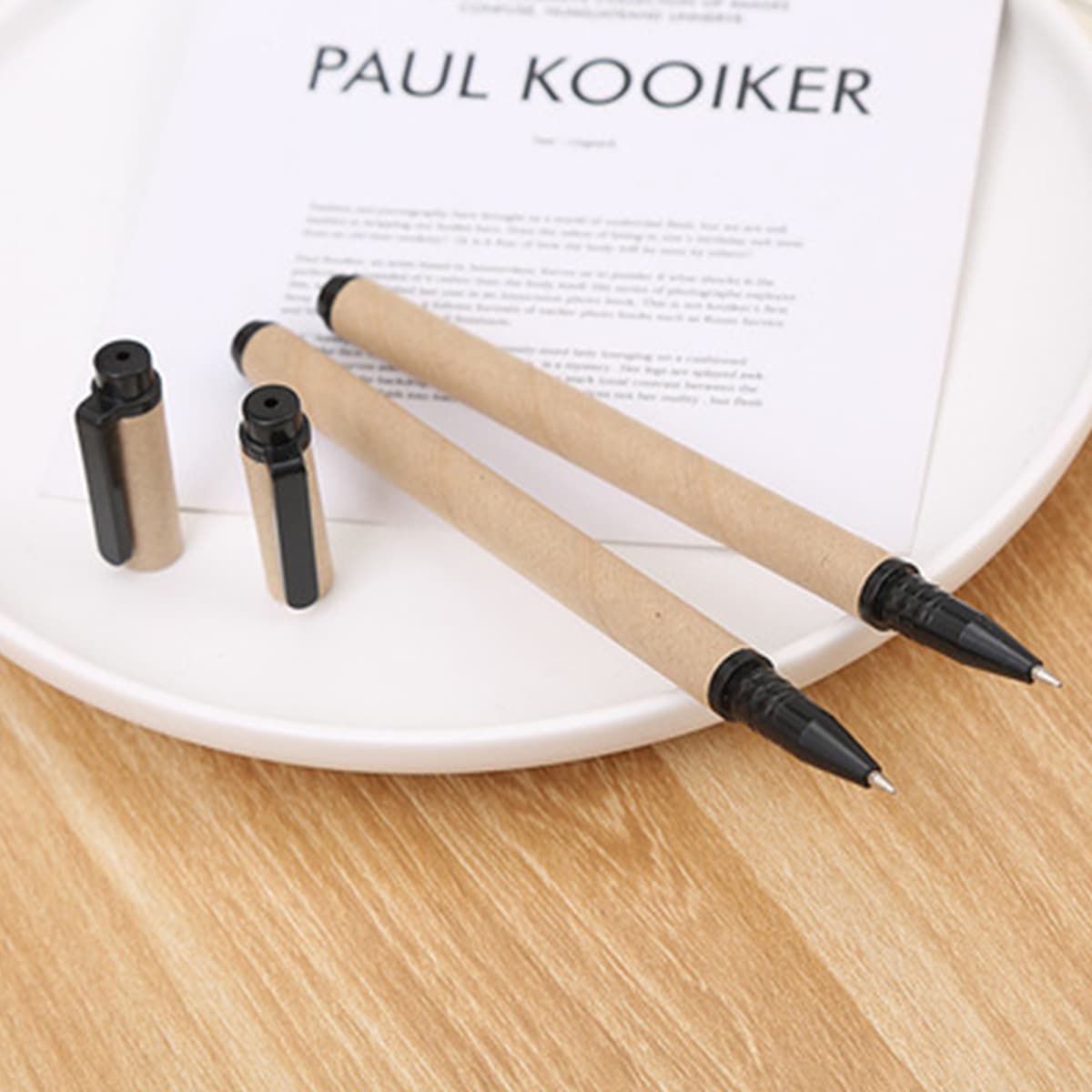 

4pcs Simple Gel Pen, Brown