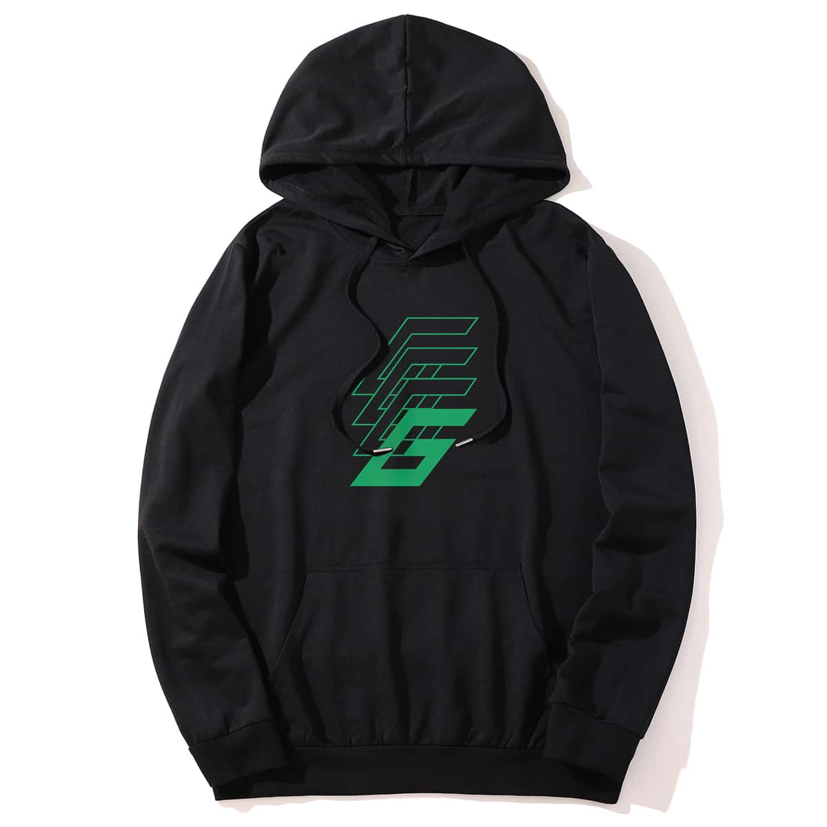 

Guys Graphic Print Hoodie, Black