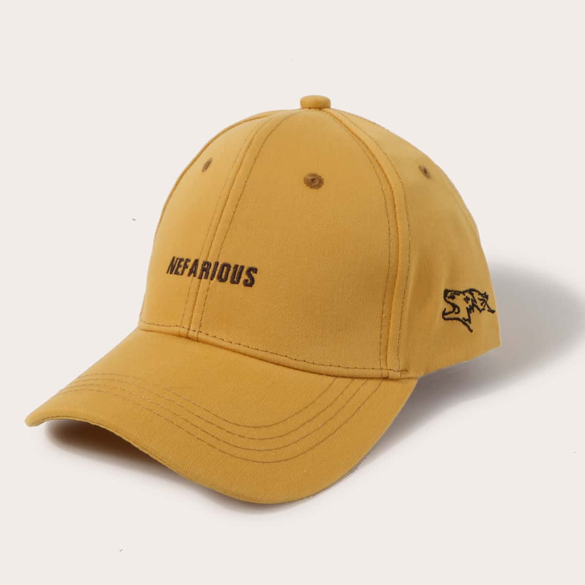 

Guys Letter Embroidered Baseball Cap, Yellow