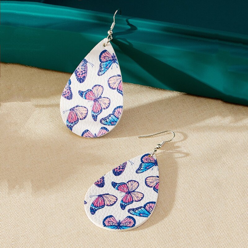 

Butterfly Water Drop Earrings, Multicolor
