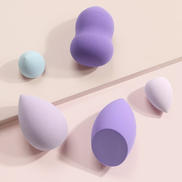 

5pcs Solid Makeup Sponge, Multicolor