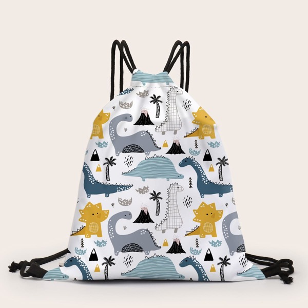 

Cartoon Graphic Backpack, White