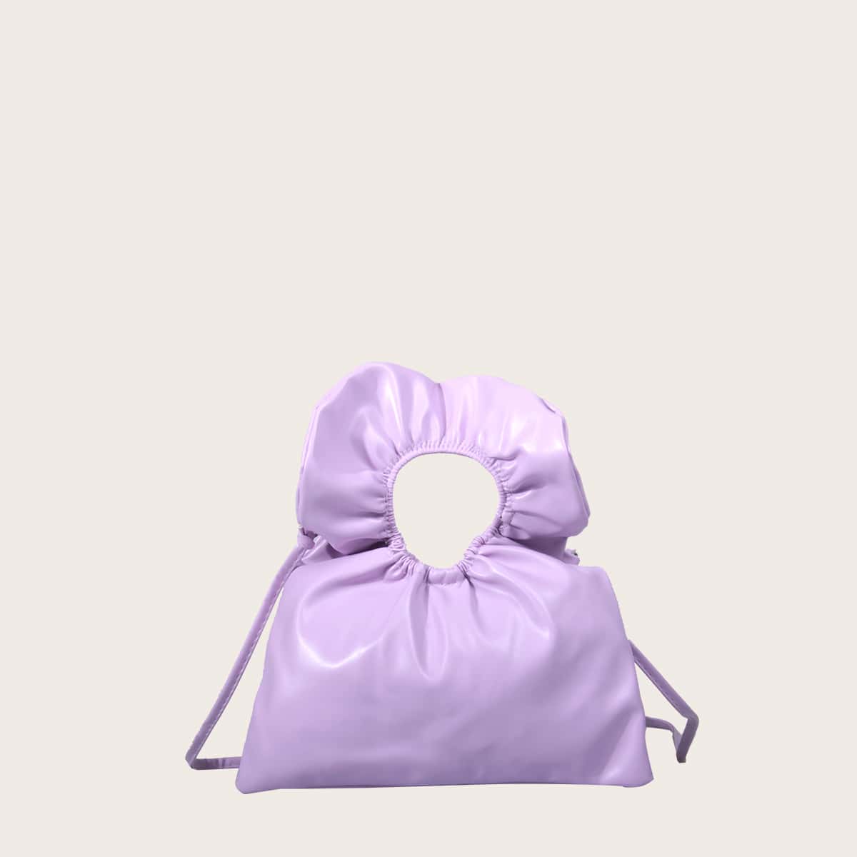 

Mini Ruched Decor Satchel Bag, Purple