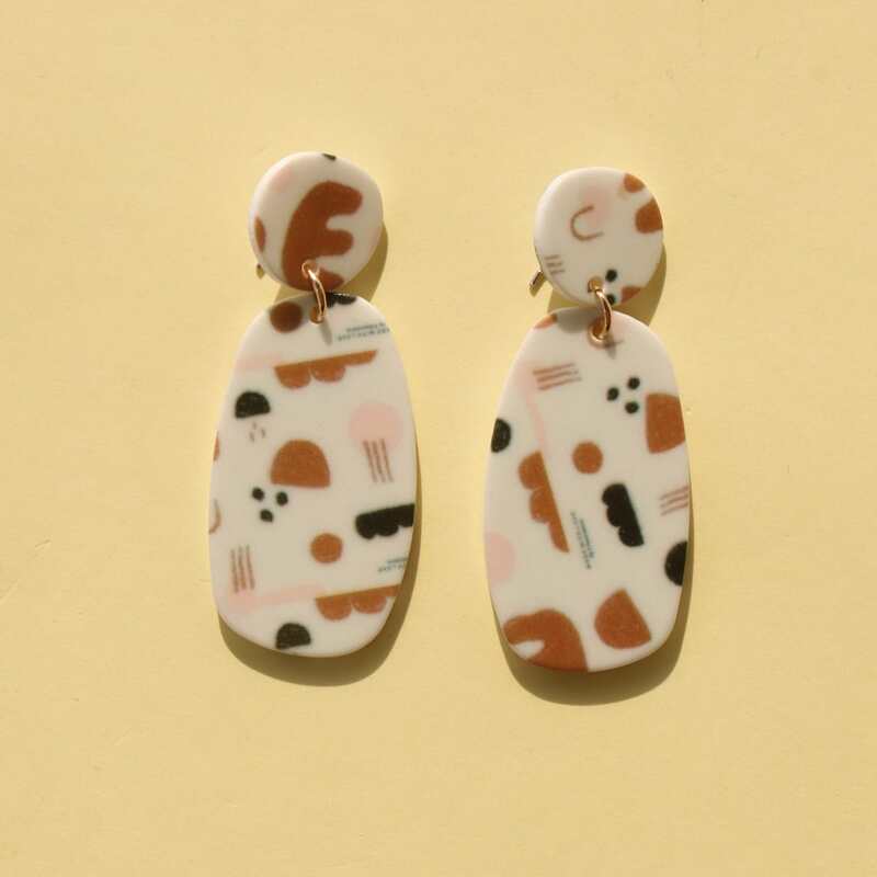 

Geometric Drop Earrings, Multicolor