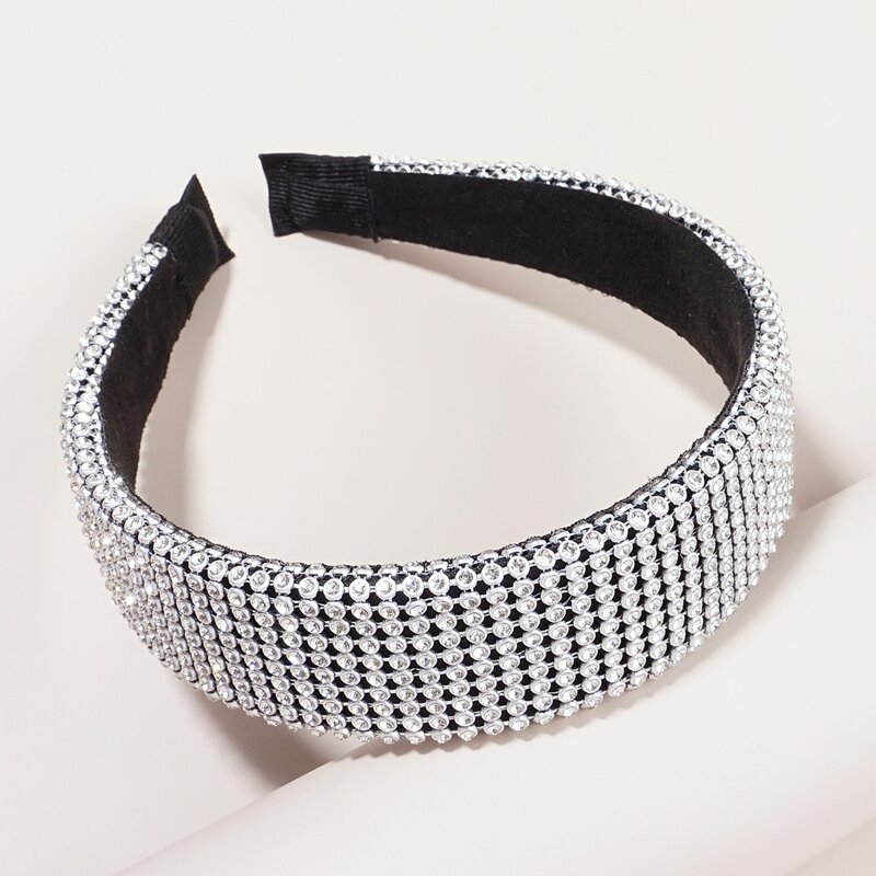 

Rhinestone Decor Hair Hoop, Silver