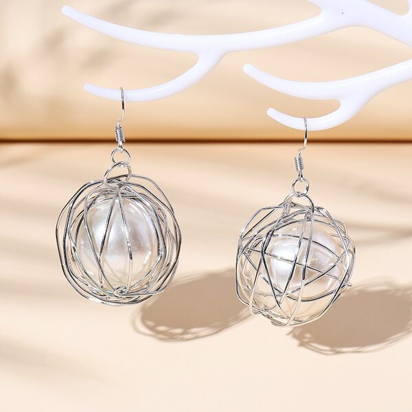 

Pearl Decor Drop Earrings, White