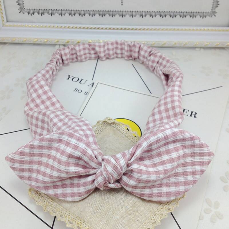 

1pc Random Gingham Bow Decor Headband, Multicolor