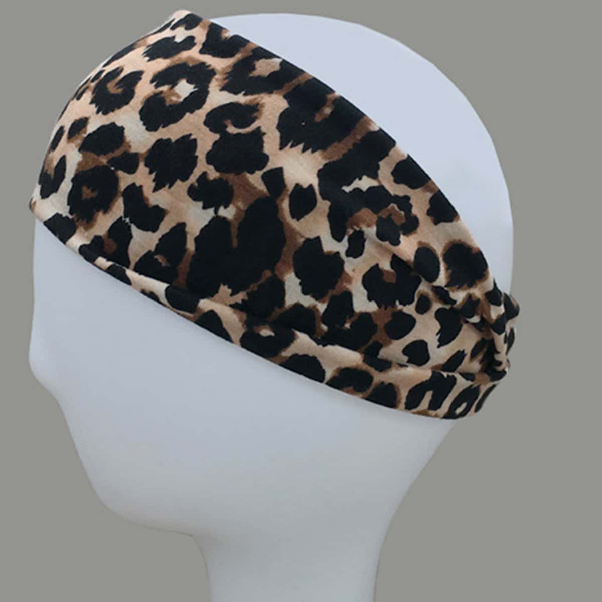 

1pc Random Leopard Wide Headband, Multicolor