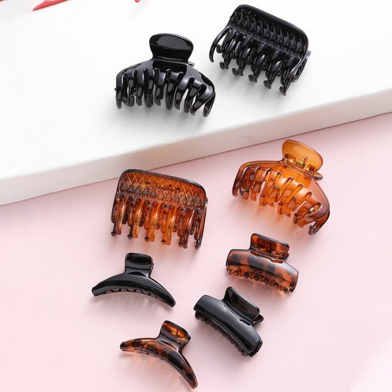 

8pcs Acrylic Hair Claw, Multicolor