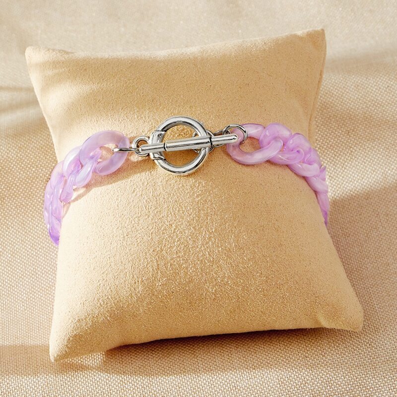 

Chunky Chain Bracelet, Purple