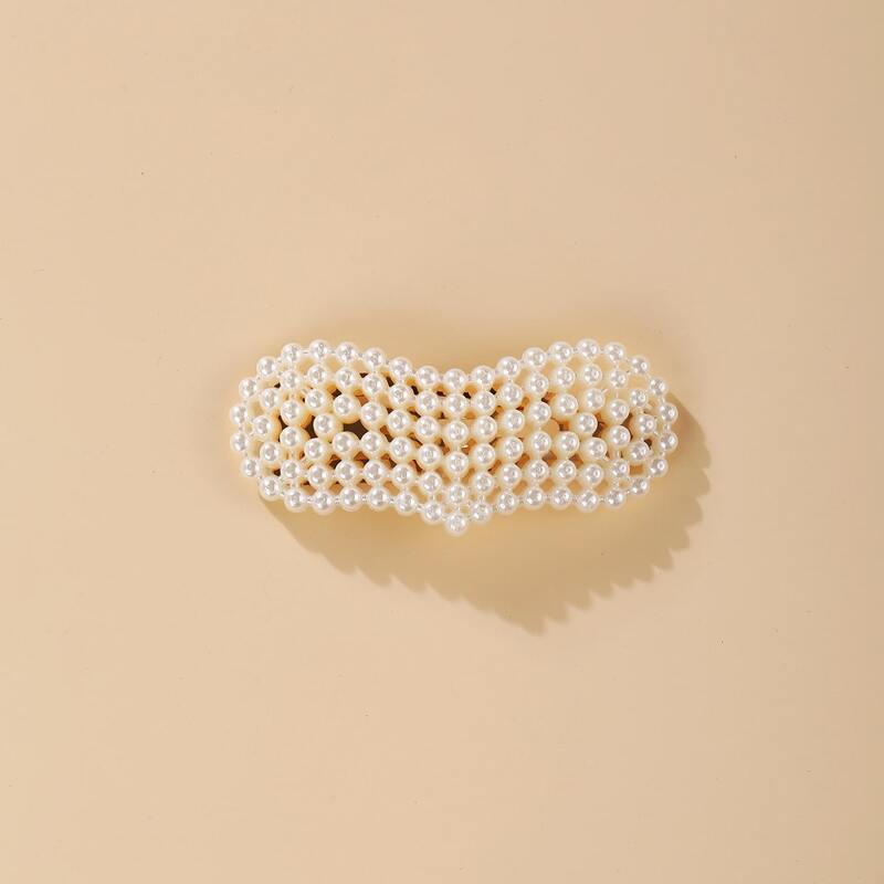 

Faux Pearl Hair Clip, Beige