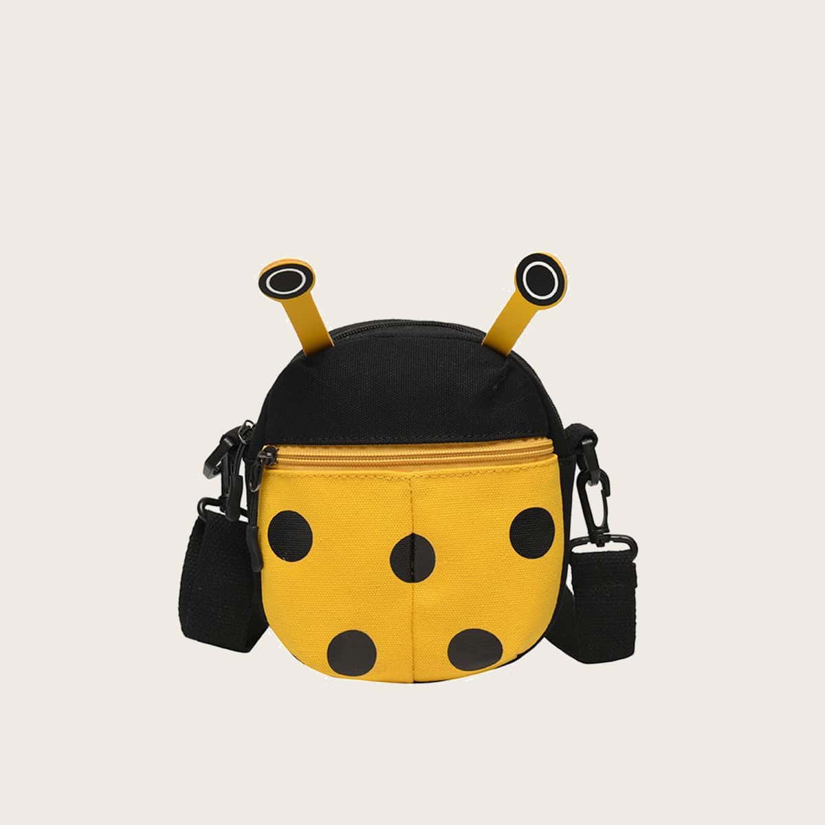 

Cartoon Bee Crossbody Bag, Multicolor