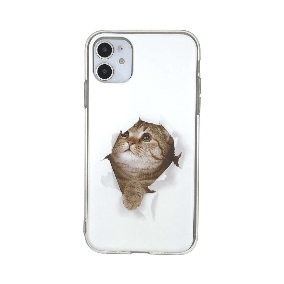 

1pc Cat Pattern iPhone Case, Multicolor