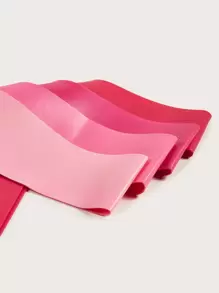 4pcs Yoga Fitness Band With 1pc Mesh Bag - Pink - View 4