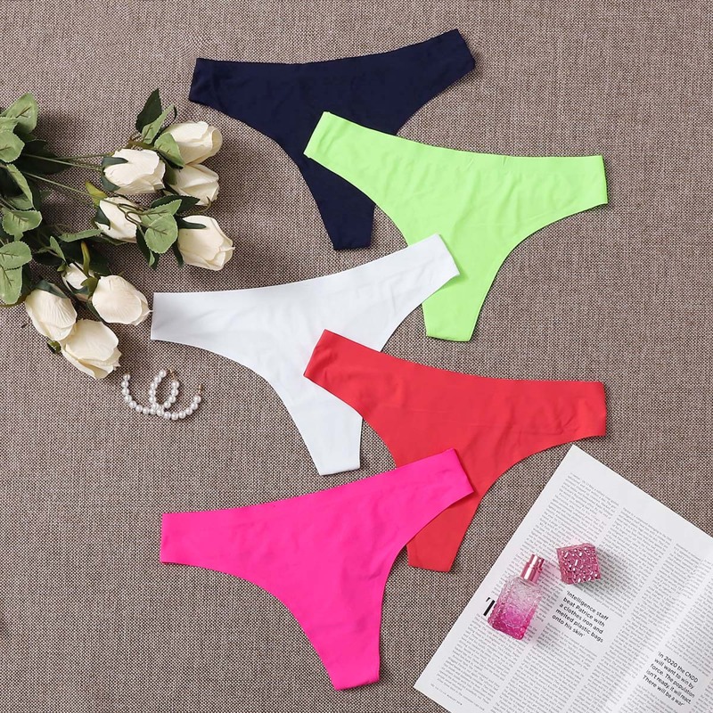 

5pack Solid Seamless Panty Set, Multicolor