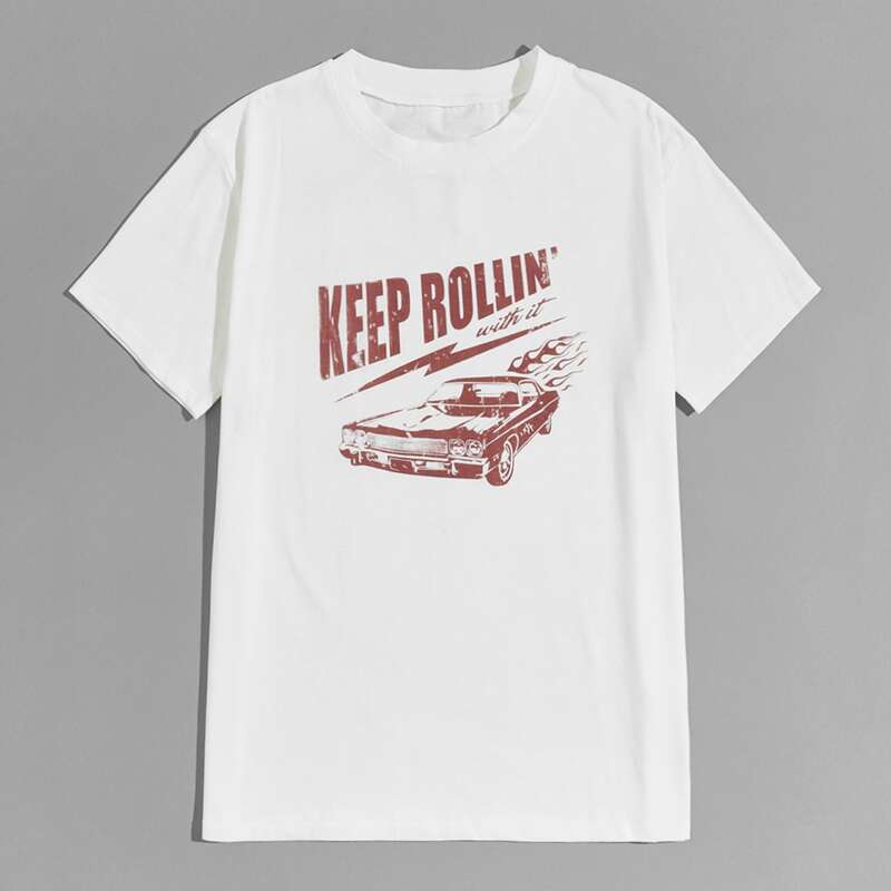 

Guys Slogan Graphic Tee, White