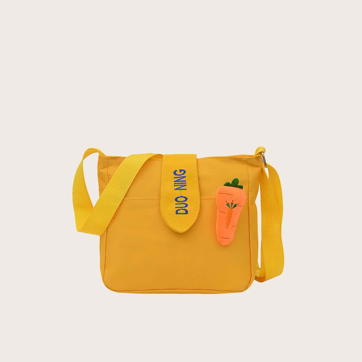 

Carrot Canvas Crossbody Bag, Mustard yellow