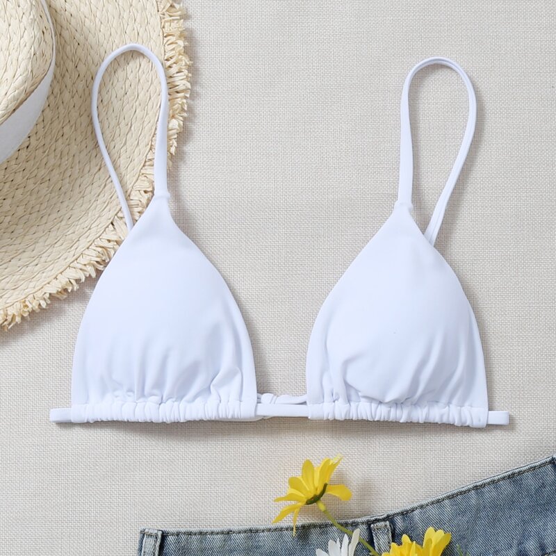 

Triangle Bikini Top, White
