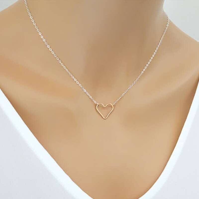 

Heart Chain Choker, Silver