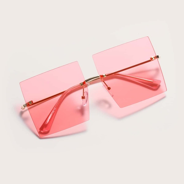

Rimless Square Frame Sunglasses