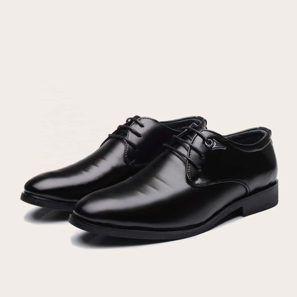 

Men Lace-up Decor Dress Shoes, Black