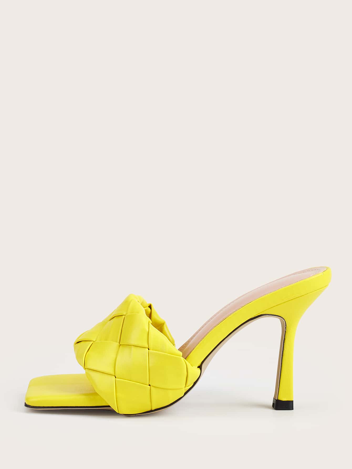 neon yellow mules
