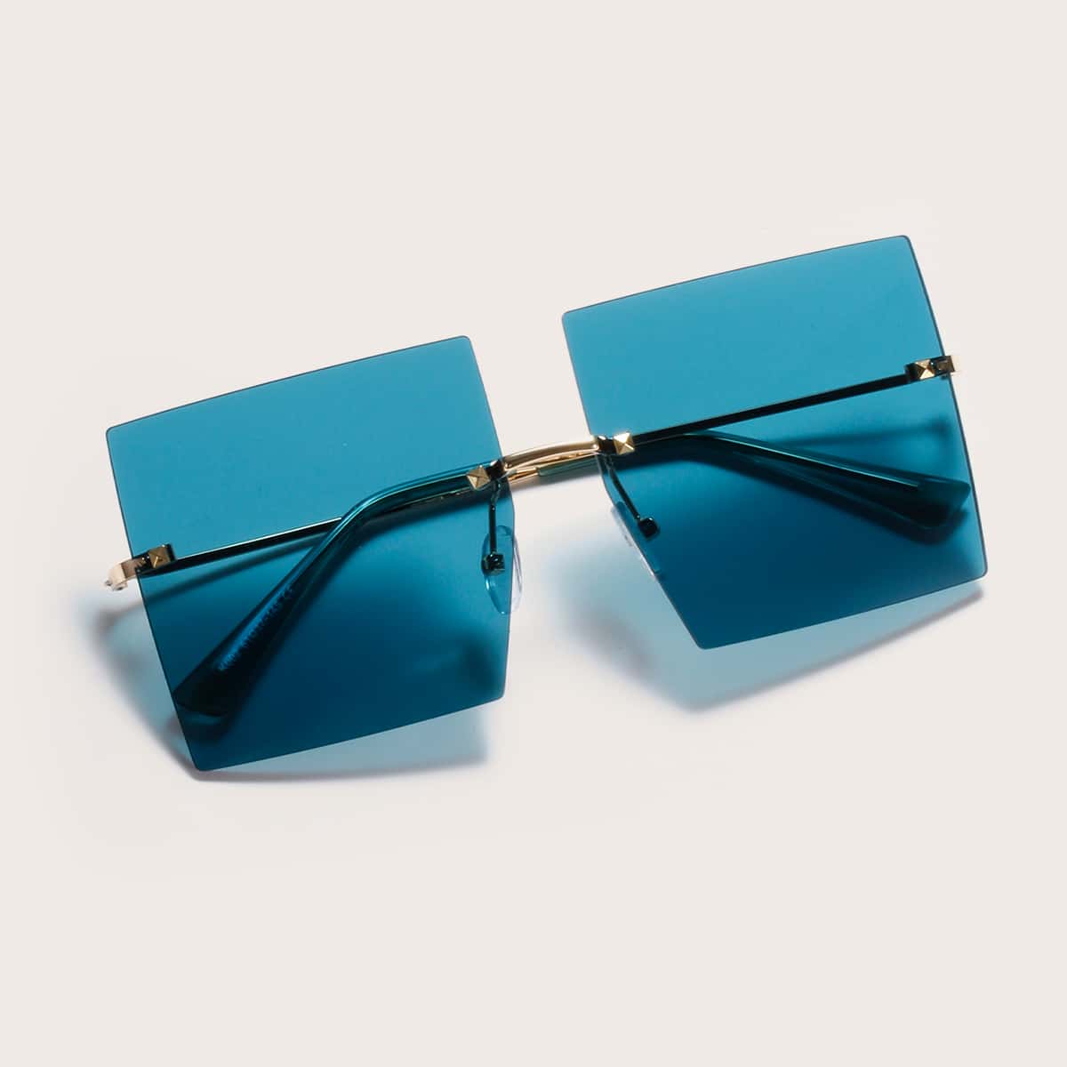 

Rimless Square Frame Sunglasses