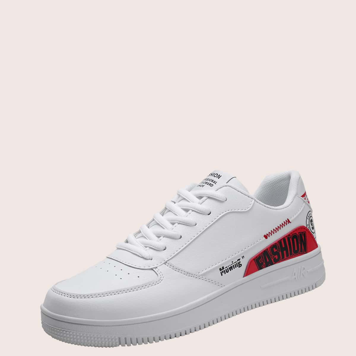 

Guys Letter Graphic Skate Shoes, Red and white
