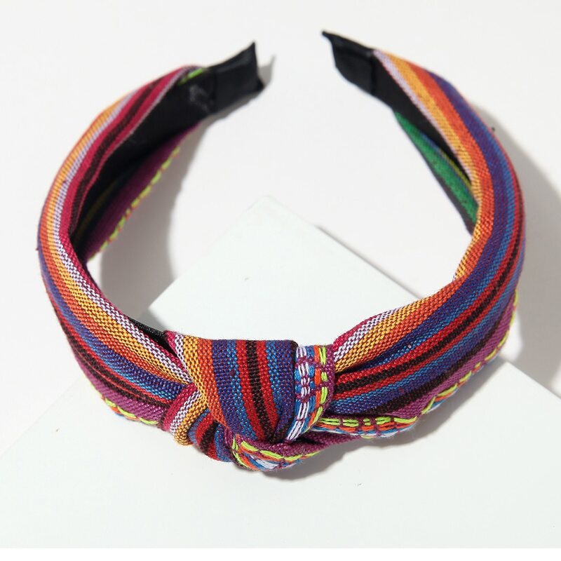 

Color Block Knot Decor Hair Hoop, Multicolor