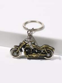 Motorcycle Charm Keychain - Bronze - View 3