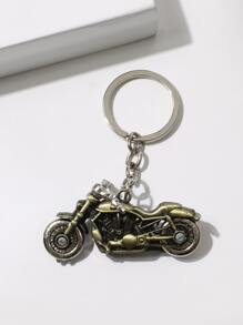 Motorcycle Charm Keychain - Bronze - View 4