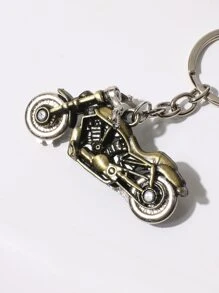 Motorcycle Charm Keychain - Bronze - View 5